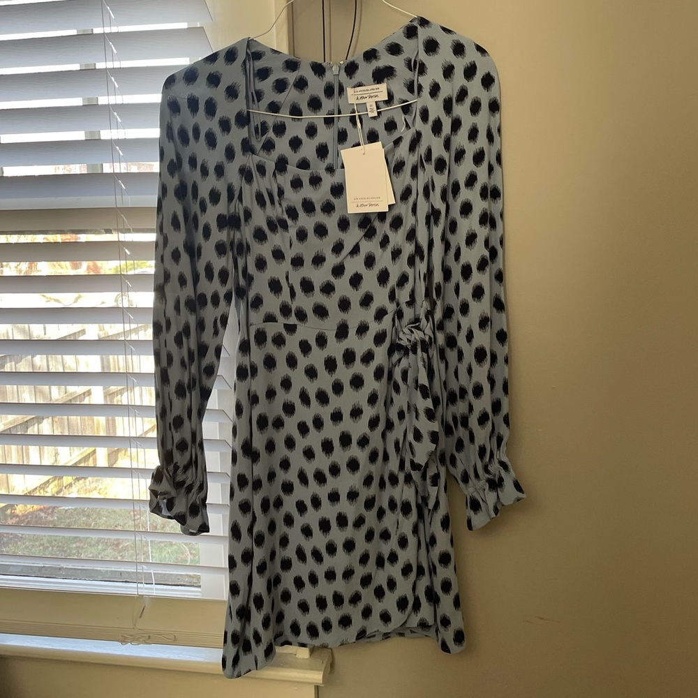 & Other Stories blue polka dot dress